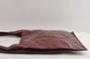 Authentic GUCCI Vintage Shoulder Tote Bag Enamel Bordeaux Red 5200I