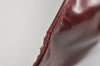 Authentic GUCCI Vintage Shoulder Tote Bag Enamel Bordeaux Red 5200I
