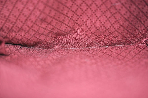 Authentic GUCCI Vintage Shoulder Tote Bag Enamel Bordeaux Red 5200I