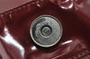 Authentic GUCCI Vintage Shoulder Tote Bag Enamel Bordeaux Red 5200I