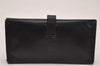 Authentic HERMES Bearn Classic Vintage Leather Long Wallet Purse Black 5200J