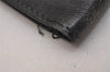 Authentic HERMES Bearn Classic Vintage Leather Long Wallet Purse Black 5200J