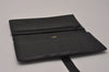 Authentic HERMES Bearn Classic Vintage Leather Long Wallet Purse Black 5200J