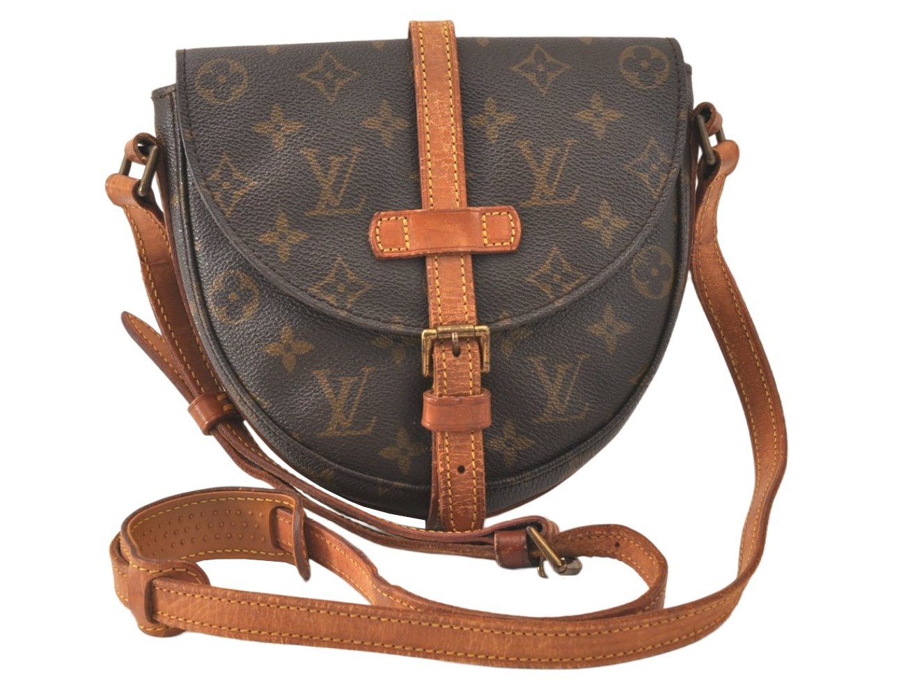 Authentic Louis Vuitton Monogram Chantilly PM Shoulder Cross Bag M51234 LV 5200K