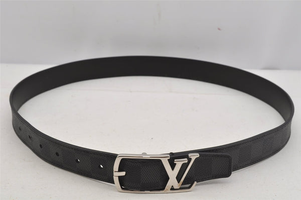 Auth Louis Vuitton Damier Graphite Ceinture Neogram 90cm 35.4" M6057 Belt 5201J