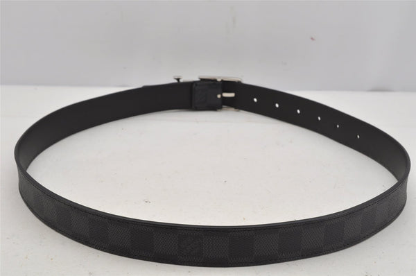 Auth Louis Vuitton Damier Graphite Ceinture Neogram 90cm 35.4" M6057 Belt 5201J