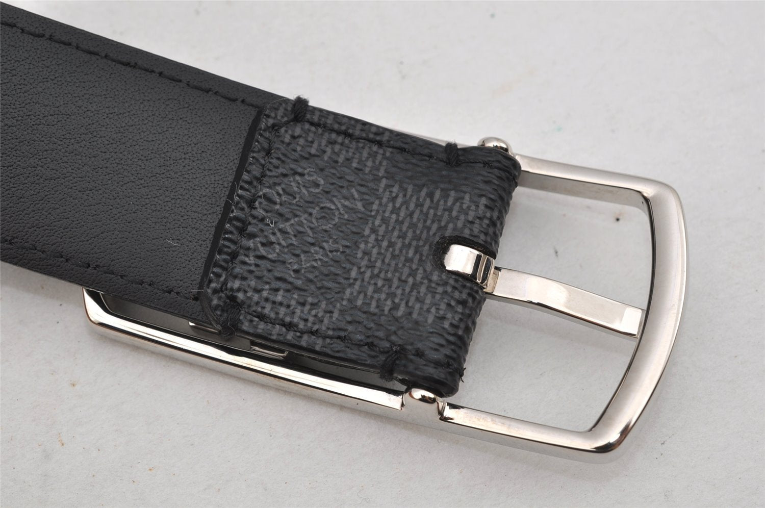 Auth Louis Vuitton Damier Graphite Ceinture Neogram 90cm 35.4