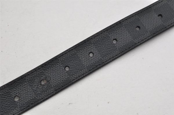 Auth Louis Vuitton Damier Graphite Ceinture Neogram 90cm 35.4" M6057 Belt 5201J