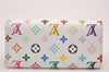 Auth Louis Vuitton Monogram Multicolor Multicles 4 Key Case White Pink Box 5203J