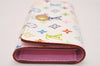 Auth Louis Vuitton Monogram Multicolor Multicles 4 Key Case White Pink Box 5203J