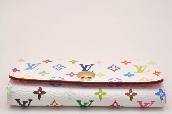 Auth Louis Vuitton Monogram Multicolor Multicles 4 Key Case White Pink Box 5203J