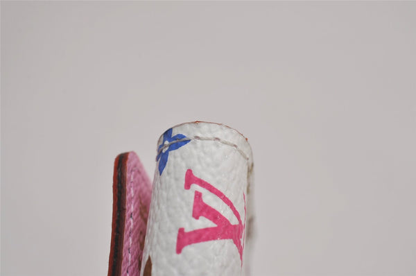 Auth Louis Vuitton Monogram Multicolor Multicles 4 Key Case White Pink Box 5203J