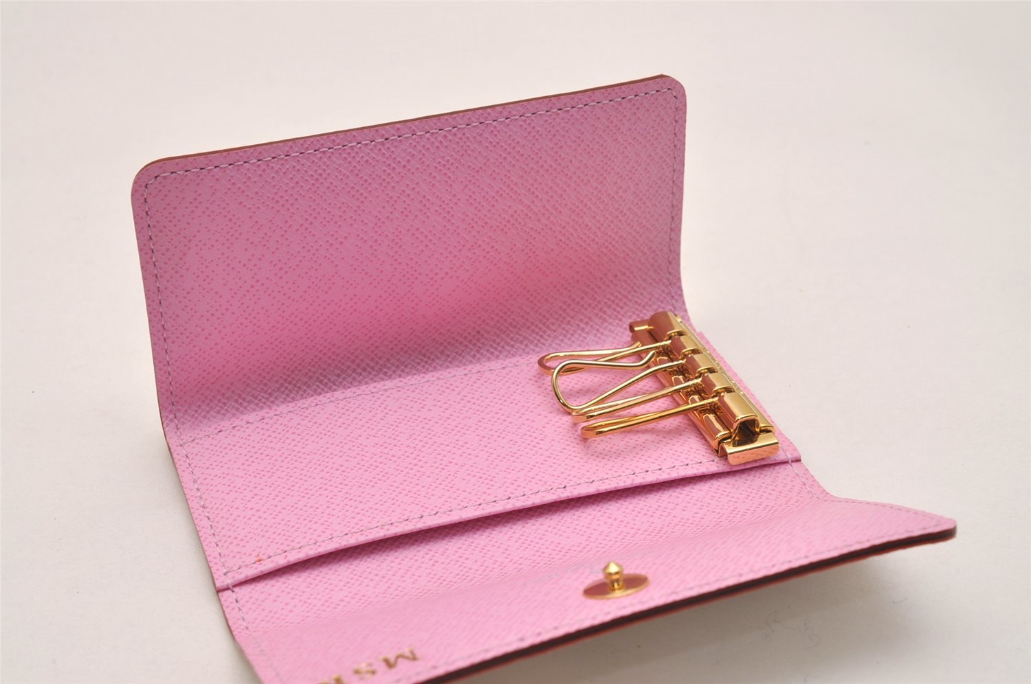 Auth Louis Vuitton Monogram Multicolor Multicles 4 Key Case White Pink Box 5203J