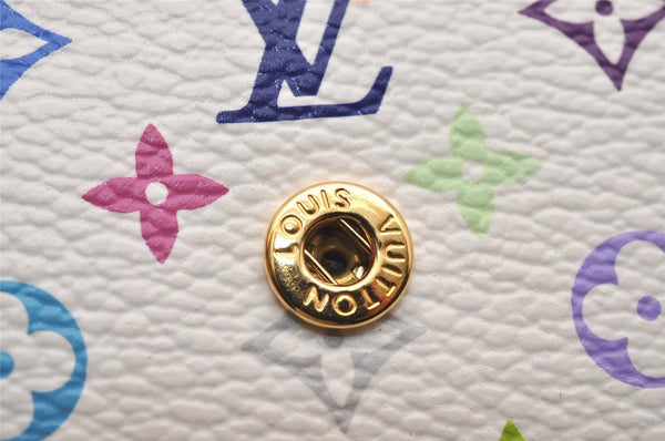 Auth Louis Vuitton Monogram Multicolor Multicles 4 Key Case White Pink Box 5203J
