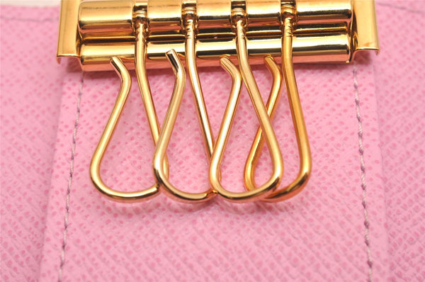 Auth Louis Vuitton Monogram Multicolor Multicles 4 Key Case White Pink Box 5203J