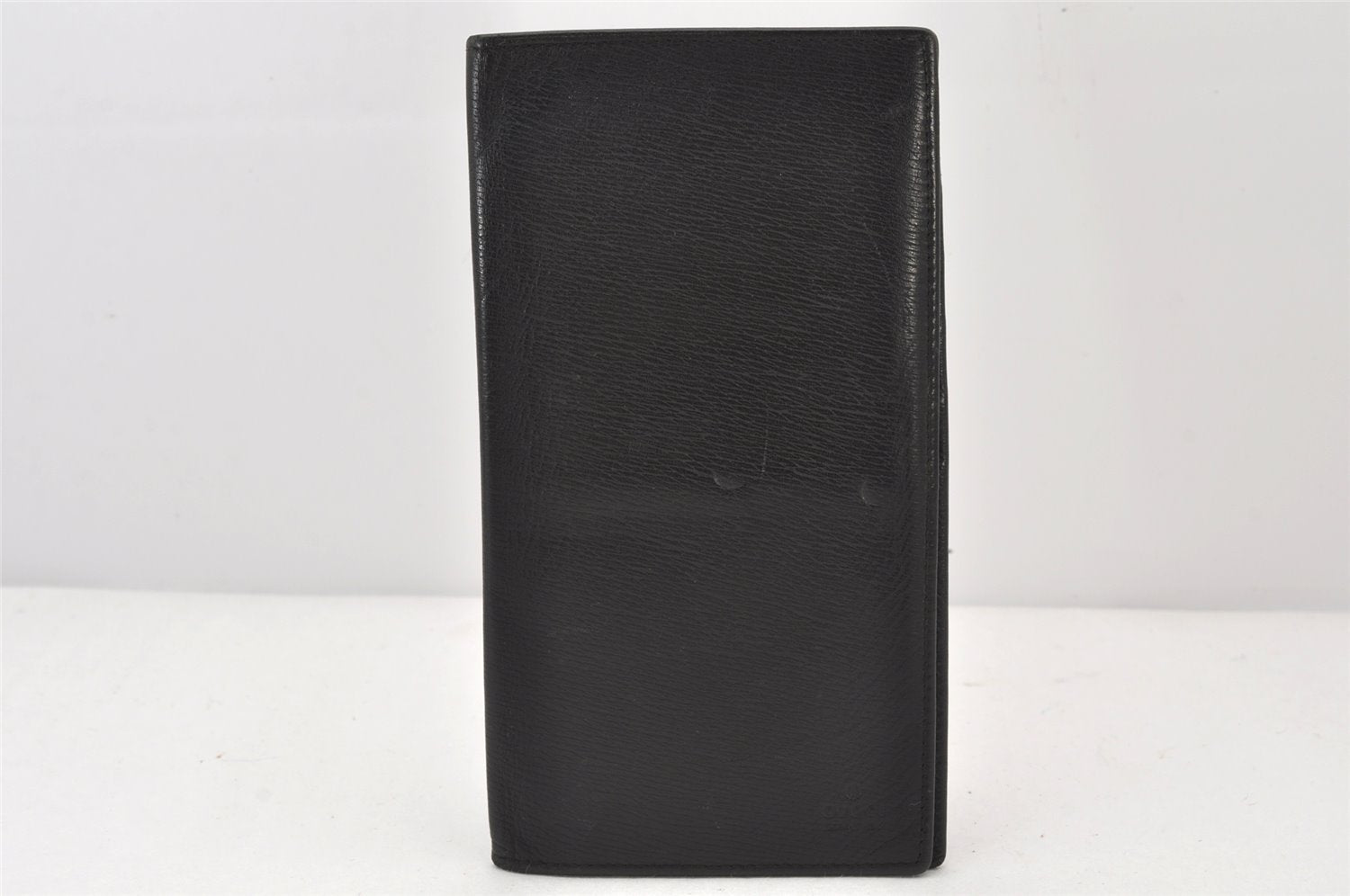 Authentic GUCCI Vintage Long Bifold Wallet Purse Leather Black 5203K