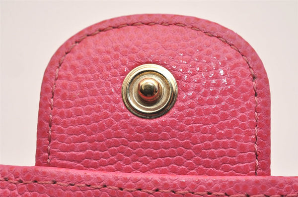 Authentic CHANEL Caviar Skin Matelasse Long Wallet Purse CC Logo Pink Box 5204J