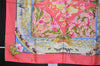 Authentic HERMES Carre 90 Scarf "TROPIOUES " Silk Pink 5204K