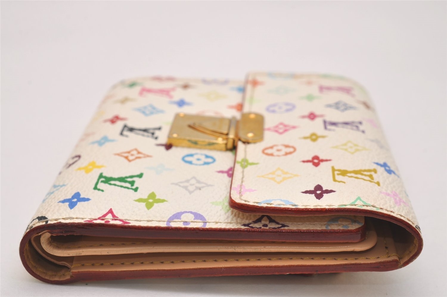 Auth Louis Vuitton Monogram Multicolor Portefeuille Koala Wallet White Box 5206J