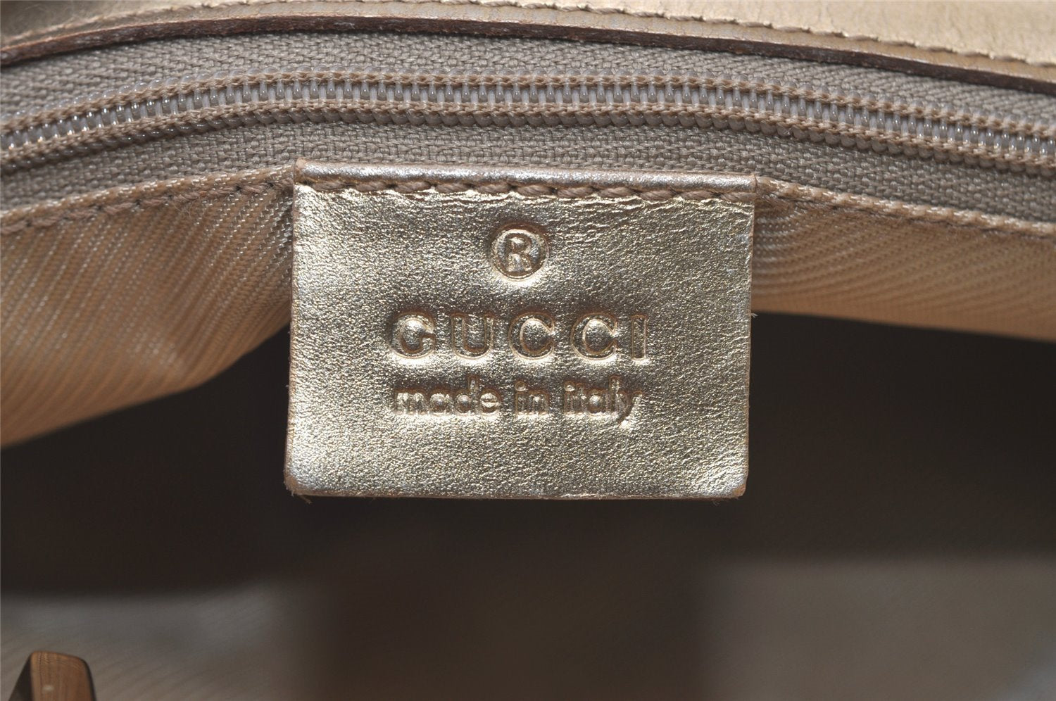 Authentic GUCCI Vintage Tote Bag GG Canvas Leather 0021099 Light Blue 5207I