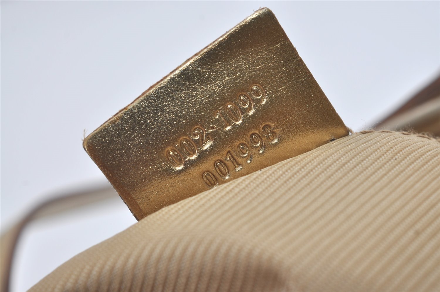 Authentic GUCCI Vintage Tote Bag GG Canvas Leather 0021099 Light Blue 5207I