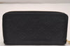 Authentic Louis Vuitton Monogram Empreinte Zippy Wallet Black M61864 LV 5207J