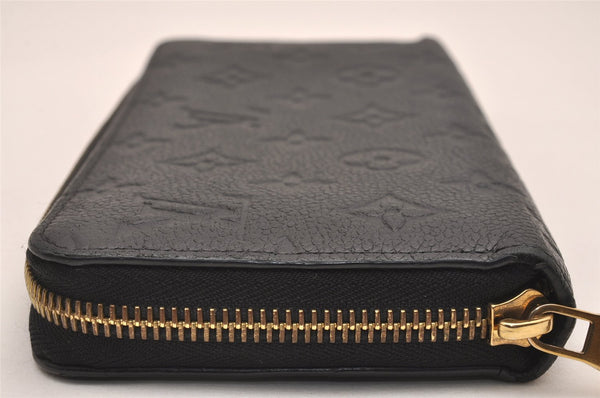 Authentic Louis Vuitton Monogram Empreinte Zippy Wallet Black M61864 LV 5207J