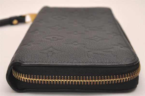 Authentic Louis Vuitton Monogram Empreinte Zippy Wallet Black M61864 LV 5207J