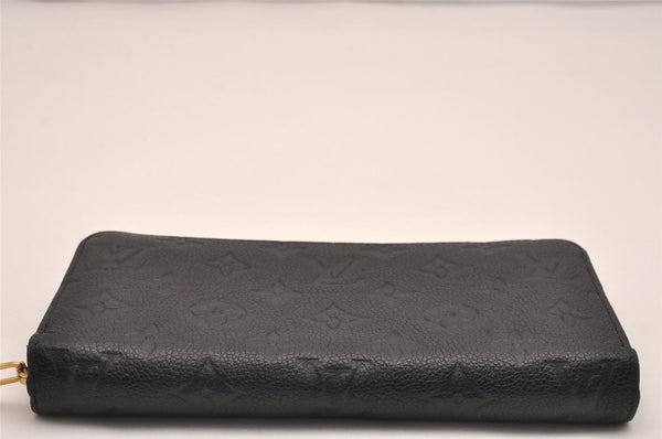 Authentic Louis Vuitton Monogram Empreinte Zippy Wallet Black M61864 LV 5207J