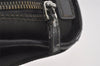 Authentic GUCCI Vintage Clutch Hand Bag Purse Nylon Leather 108844 Black 5208I