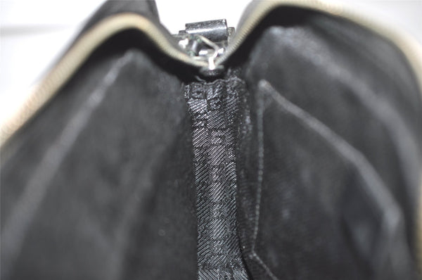 Authentic GUCCI Vintage Clutch Hand Bag Purse Nylon Leather 108844 Black 5208I