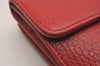 Authentic GUCCI Interlocking G Bifold Wallet Purse Leather 615525 Red Box 5208J