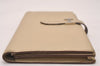 Authentic HERMES Bearn Soufflet Vintage Leather Long Wallet Purse Beige 5209J