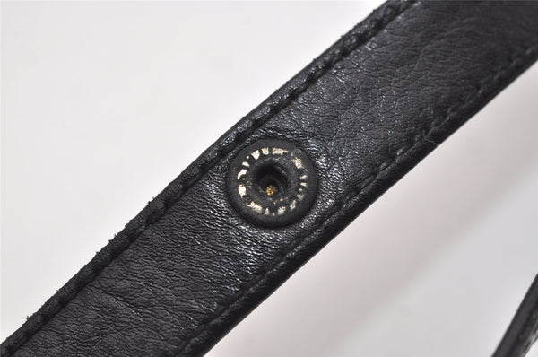 Authentic GUCCI Vintage Shoulder Cross Body Bag Purse Leather Black 5210I