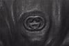 Authentic GUCCI Vintage Shoulder Cross Body Bag Purse Leather Black 5210I