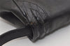 Authentic GUCCI Vintage Shoulder Cross Body Bag Purse Leather Black 5210I