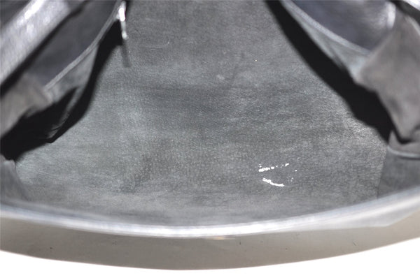 Authentic GUCCI Vintage Shoulder Cross Body Bag Purse Leather Black 5210I