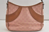 Authentic GUCCI Shoulder Hand Bag Purse GG Canvas Leather 113012 Pink 5210K