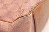 Authentic GUCCI Shoulder Hand Bag Purse GG Canvas Leather 113012 Pink 5210K