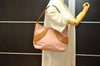 Authentic GUCCI Shoulder Hand Bag Purse GG Canvas Leather 113012 Pink 5210K