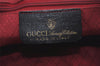 Authentic GUCCI Web Sherry Line Shoulder Bag Purse Canvas Leather Black 5211I