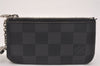 Authentic Louis Vuitton Damier Graphite Pochette Cles Coin Case N60155 Box 5211J