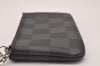 Authentic Louis Vuitton Damier Graphite Pochette Cles Coin Case N60155 Box 5211J