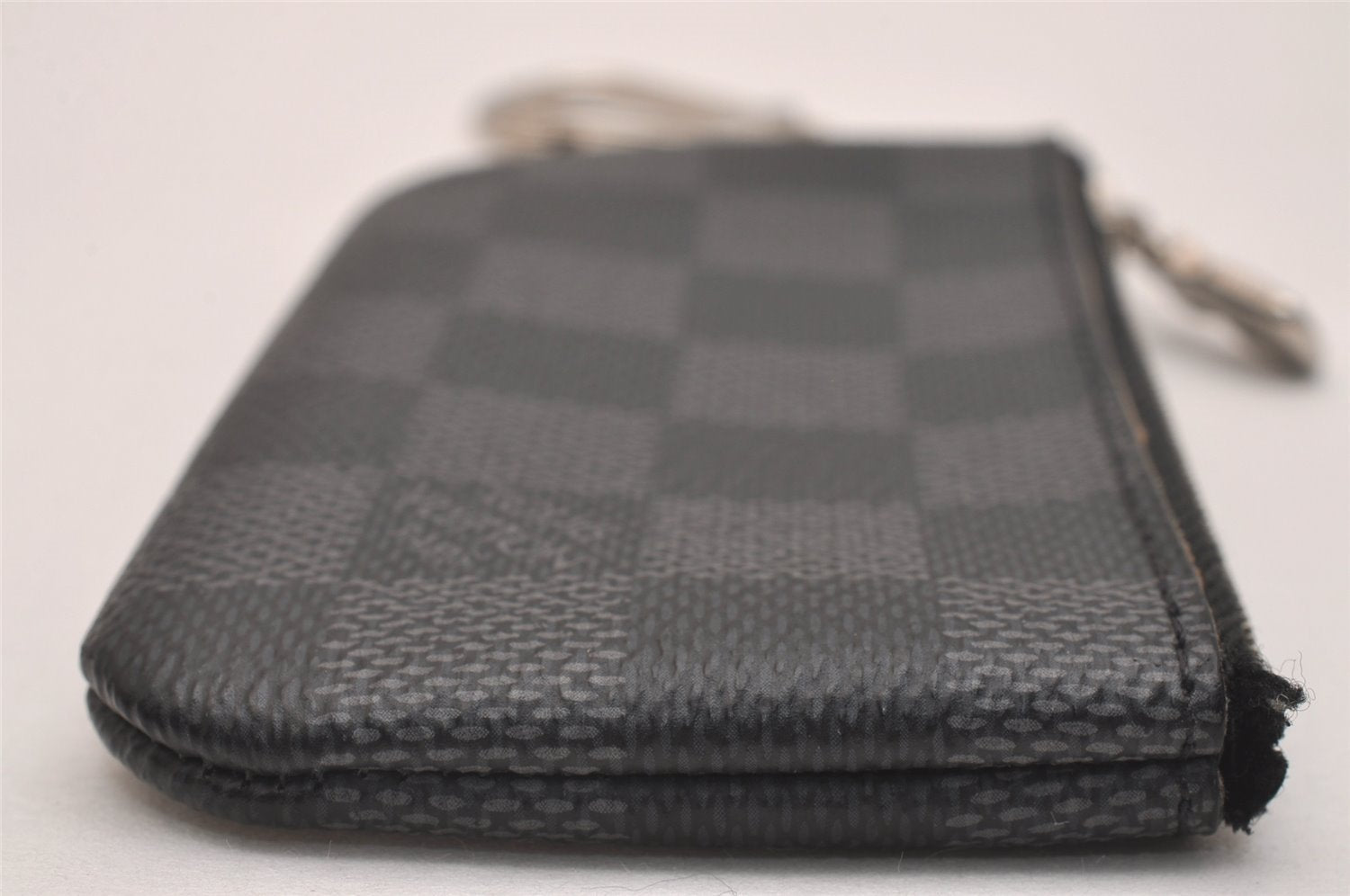 Authentic Louis Vuitton Damier Graphite Pochette Cles Coin Case N60155 Box 5211J