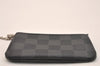 Authentic Louis Vuitton Damier Graphite Pochette Cles Coin Case N60155 Box 5211J