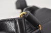 Authentic GUCCI Vintage Bamboo Drawstring Backpack Purse Leather Black 5211K