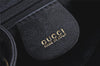 Authentic GUCCI Vintage Bamboo Drawstring Backpack Purse Leather Black 5211K
