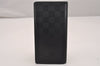 Auth Louis Vuitton Damier Infini Portefeuille Brazza Wallet N63010 Black 5212J