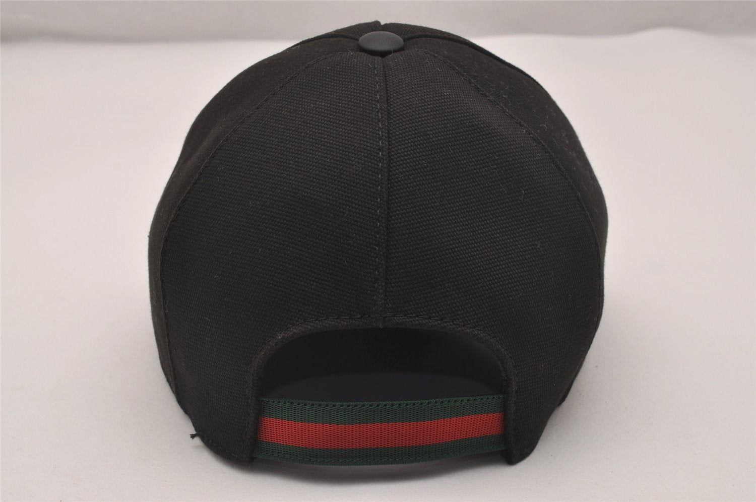 Authentic GUCCI Web Sherry Line Interlocking G Cap Canvas Size L Black 5214J