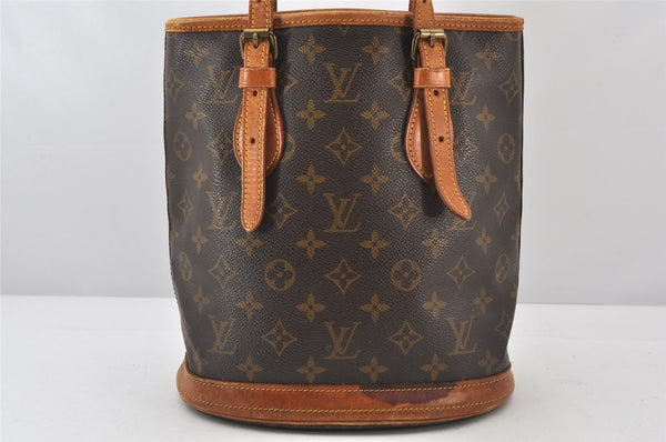 Authentic Louis Vuitton Monogram Bucket PM Shoulder Bag Old Model LV Junk 5216K